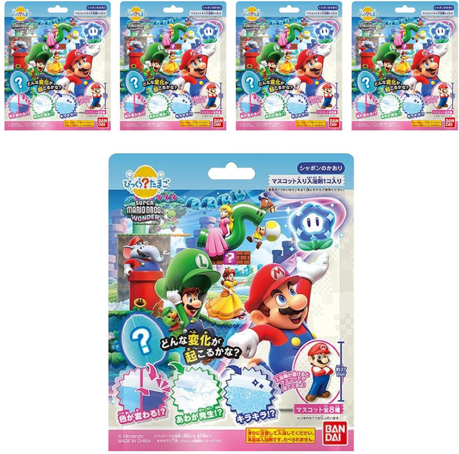 BANDAI 瑪利歐 沐浴球, 5個, 75g