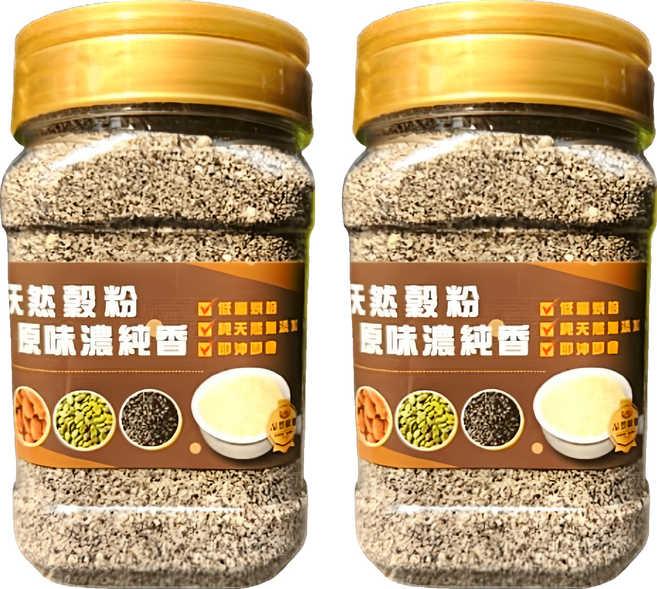品鮮生活 研磨黑芝麻杏仁粉, 380g, 2罐
