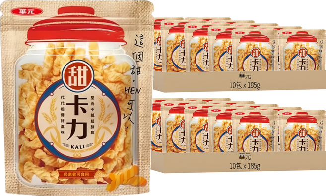 華元 餅乾 甜卡力 經典甜味, 185g, 20包
