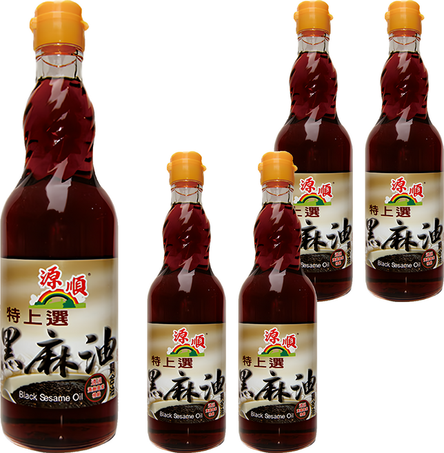 源順製油 特上選黑麻油, 570ml, 5瓶