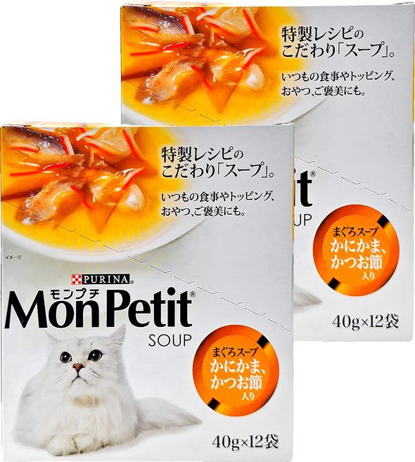 MonPetit 貓倍麗 極品上湯 40g, 鮪魚 + 蟹肉 + 鰹魚, 480g, 2盒