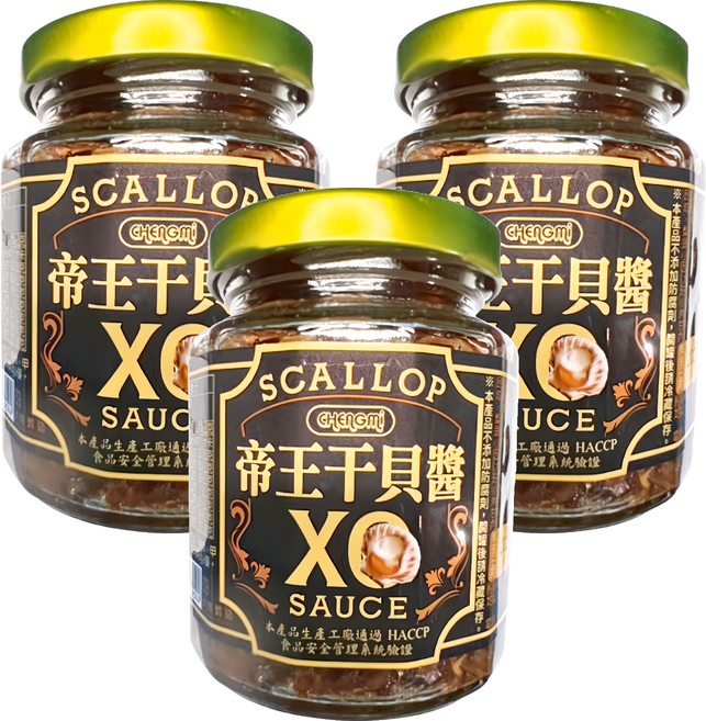 帝王干貝醬, 3個, 240g