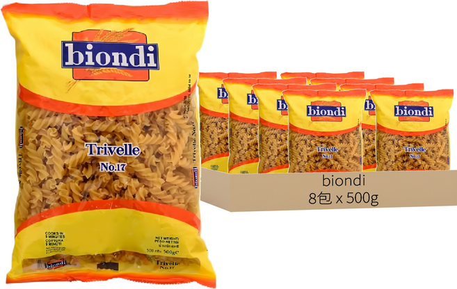 biondi 義大利中螺絲麵, 500g, 8包