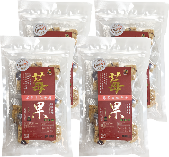 珍田生機 莓果杏仁千層, 120g, 4袋