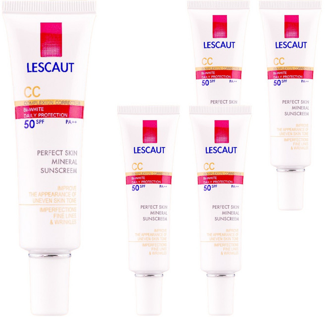 LESCAUT 蕾斯卡歐 礦采無瑕防曬隔離霜SPF50, 30ml, 5入
