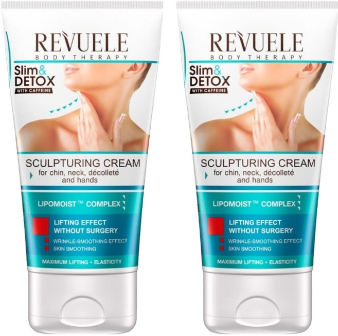 REVUELE 咖啡因緊緻美頸霜, 2條, 150ml