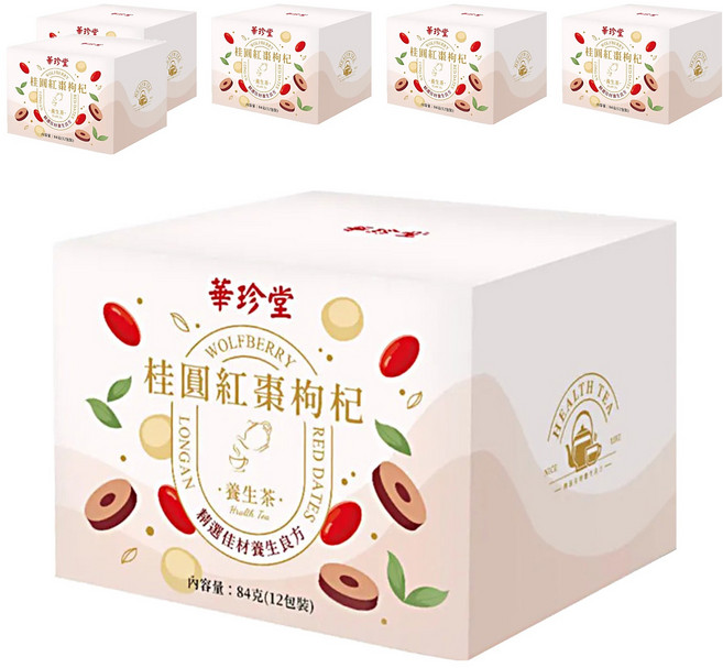 仁濟中藥 華珍堂 桂圓紅棗枸杞養生茶, 7g, 12包, 6盒