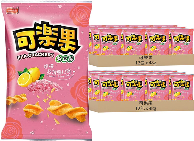 可樂果 豌豆酥 檸檬玫瑰鹽口味, 48g, 24包