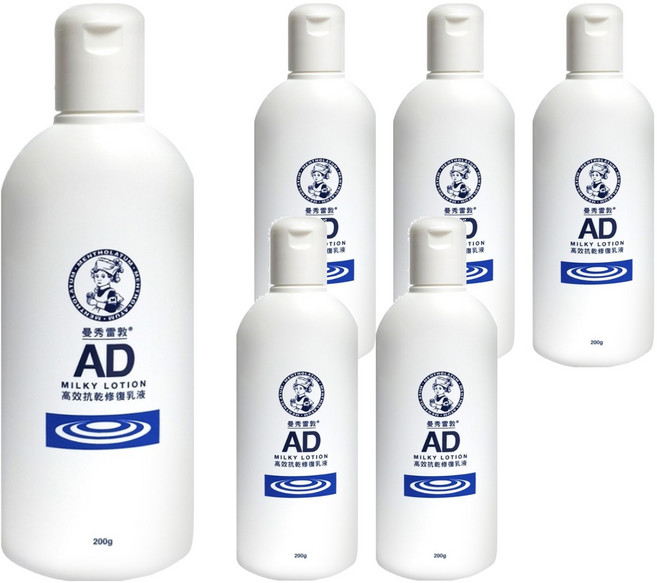 MENTHOLATUM 曼秀雷敦 AD高效抗乾修復乳液, 200g, 6瓶