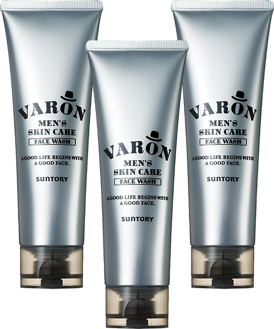 SunTORY 三得利 VARON 汎倫 台灣公司貨 紳仕極淨洗面乳, 120g, 3條