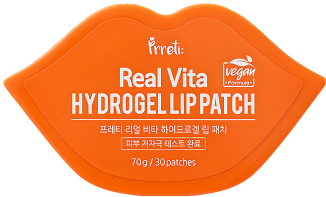 Prreti Real Vita 水凝膠唇膜 集中保濕 營養供給 角質護理, 30片, 1盒