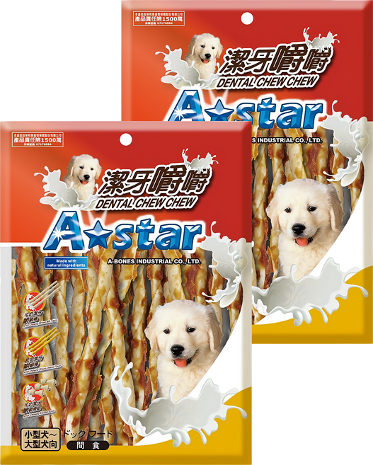 A star 嚼嚼棒長棒 寵物零食, 2包