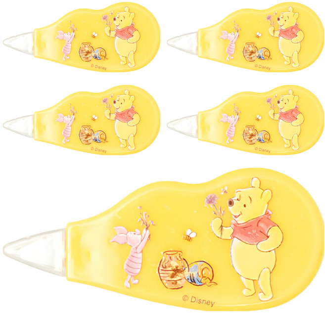 Winnie the Pooh 小熊維尼 返校日繽紛修正帶 bf130-7, 維尼小豬, 5個