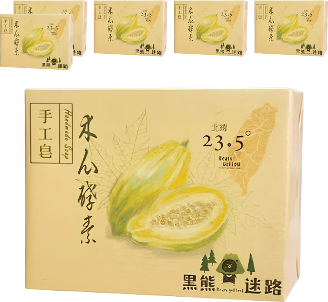 木瓜酵素手工皂, 130g, 6個