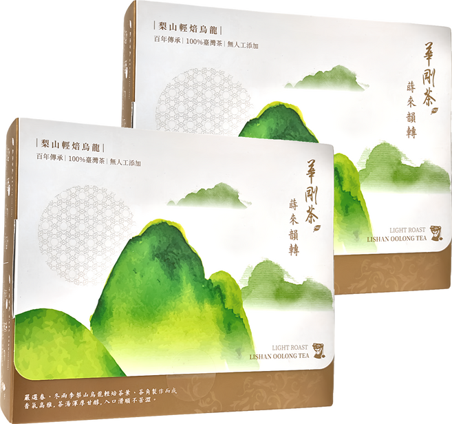HGT 華剛茶業 萌來運轉 梨山輕焙烏龍茶包禮盒 3g, 茶包 40包, 2盒