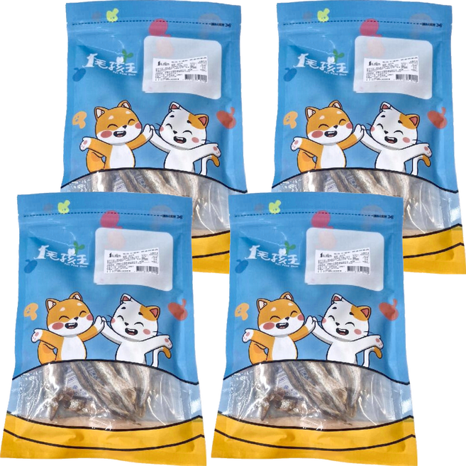Pet Feed Shop 毛孩王 凍乾 貓用, 爆蛋柳葉魚, 60g, 4包