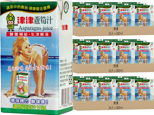 津津 蘆筍汁, 300ml, 72入