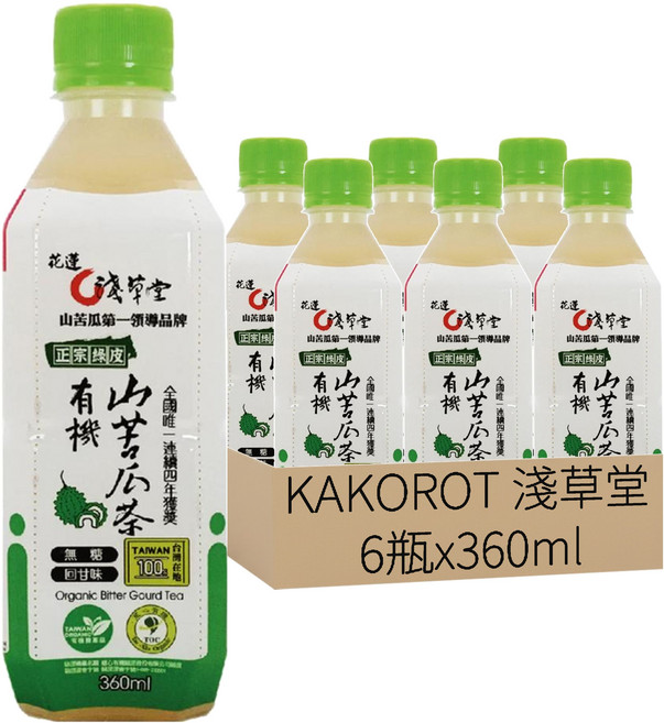 KAKOROT 淺草堂 有機山苦瓜茶, 360ml, 6瓶
