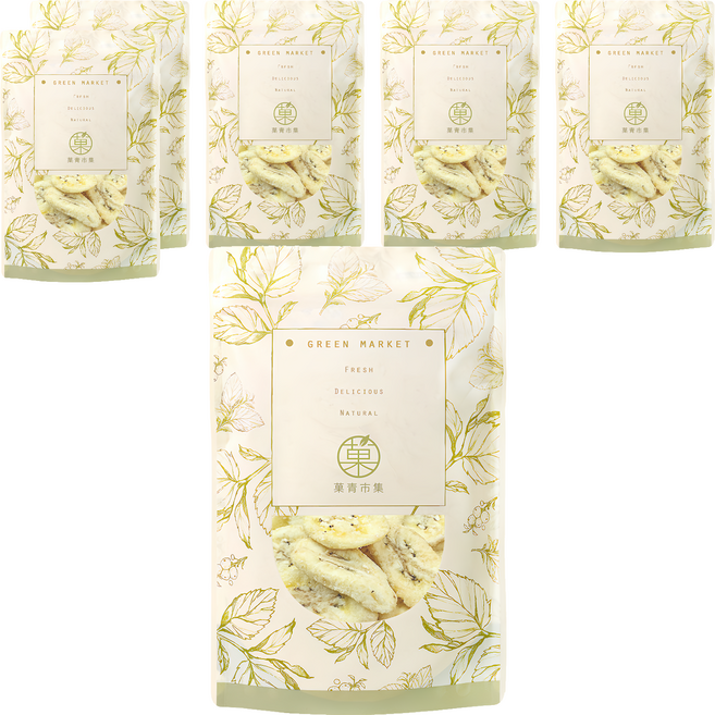 GreenMarket 菓青市集 香蕉脆片/水果脆片/餅乾, 6包, 150g