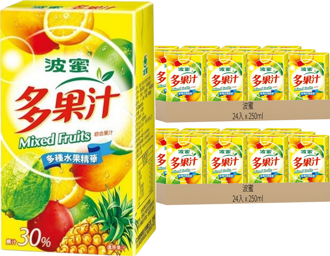 波蜜 多果汁, 250ml, 48入