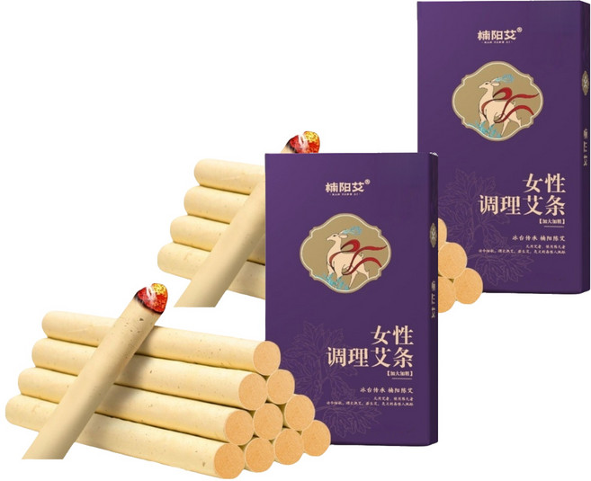 楠陽艾 女性調理艾灸條 2 x 20cm 12個裝, 2盒