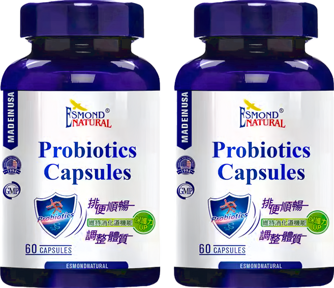 ESMOND NATURAL 愛司盟 全方位益生菌膠囊, 60顆, 27g, 2瓶