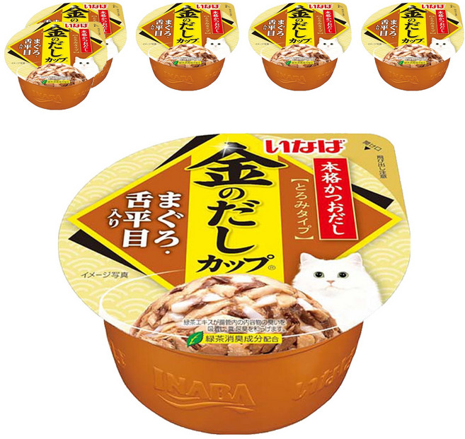 INABA CIAO 金湯杯 貓用湯罐, IMC-137 鮪魚 + 比目魚, 70g, 6個