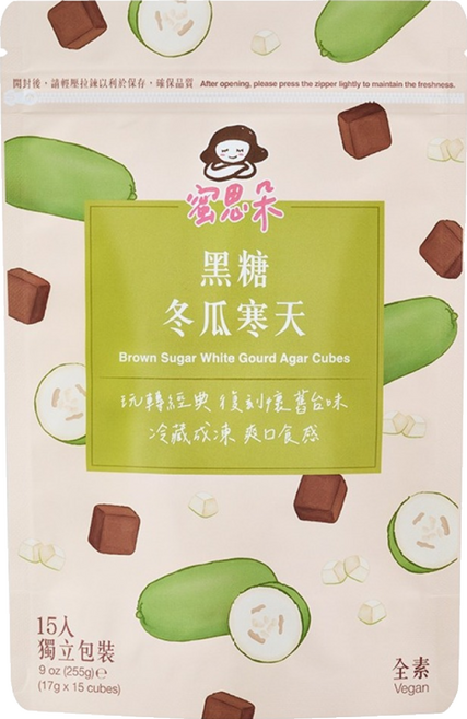 蜜思朵 NEW!黑糖冬瓜寒天, 15顆, 17g, 1包