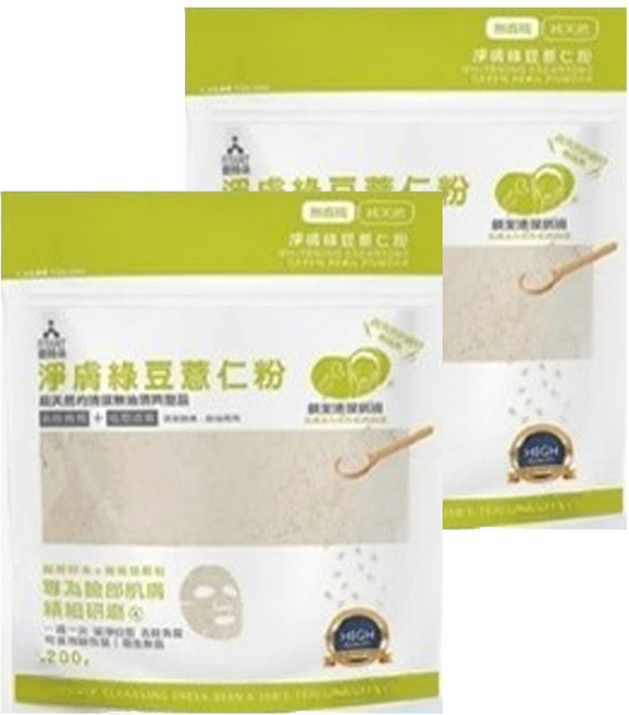 START 愛詩朵 淨膚綠豆薏仁粉, 200g, 2入