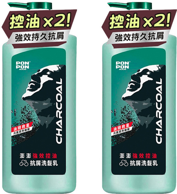 PON PON 澎澎 MAN 強效控油抗屑洗髮乳, 700g, 2瓶