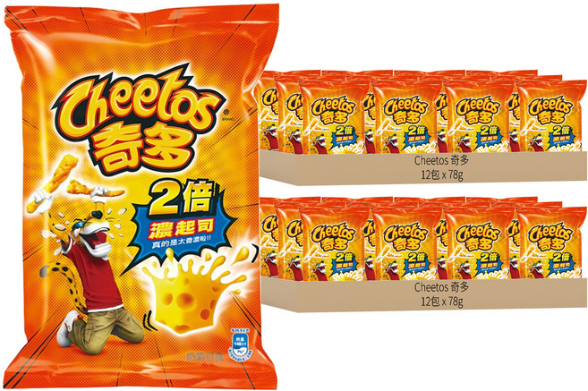 Cheetos 奇多 2倍濃起司口味玉米棒, 78g, 24包