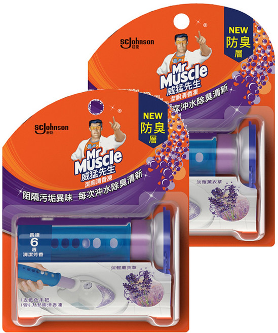 Mr Muscle 威猛先生 潔廁清香凍組 淡雅薰衣草, 38g, 2組