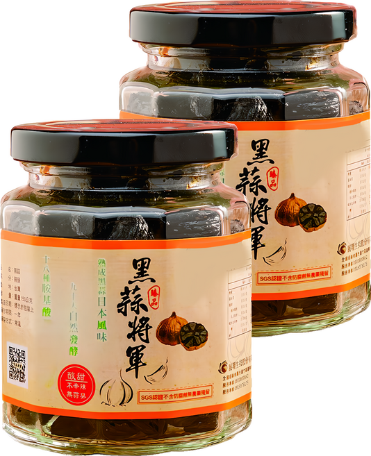 黑蒜將軍 去皮黑蒜仁, 150g, 2罐