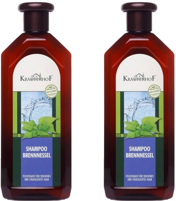 KRAUTERHOF 草本莊園 無矽靈植萃草本洗髮精 蕁麻洗髮精, 500ml, 2瓶