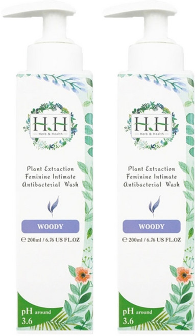HH 草本新淨界 私密植萃抗菌潔淨露 悠然木質, 200ml, 2瓶