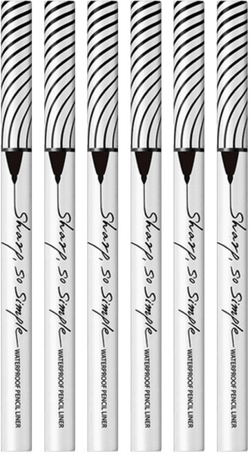 CLIO 珂莉奧 超流線防水抗暈眼線膠筆 0.14g, 01黑色, 6件