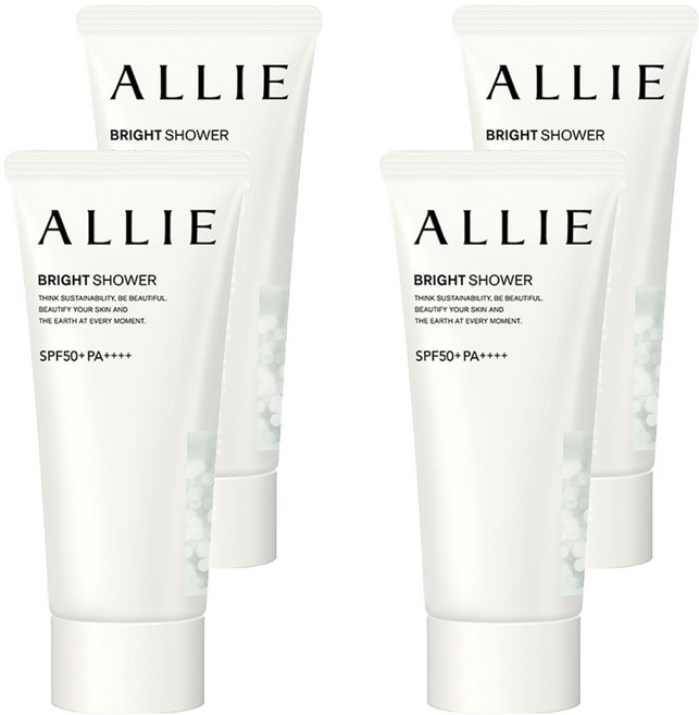 Kanebo 佳麗寶 ALLIE 台灣公司貨 持采亮化UV防曬水凝乳 SPF50+ PA++++ 光肌茉桃香, 60g, 4個