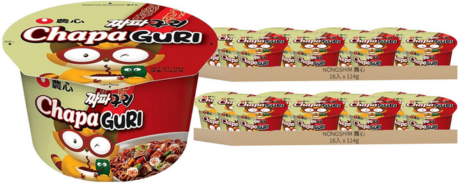 NONGSHIM 農心 浣熊炸醬烏龍碗麵 114g, 32入