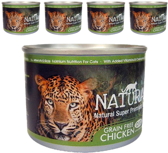 NATURAL10 PLUS 無穀原野主食罐, 鮮蔬嫩雞, 185g, 5罐