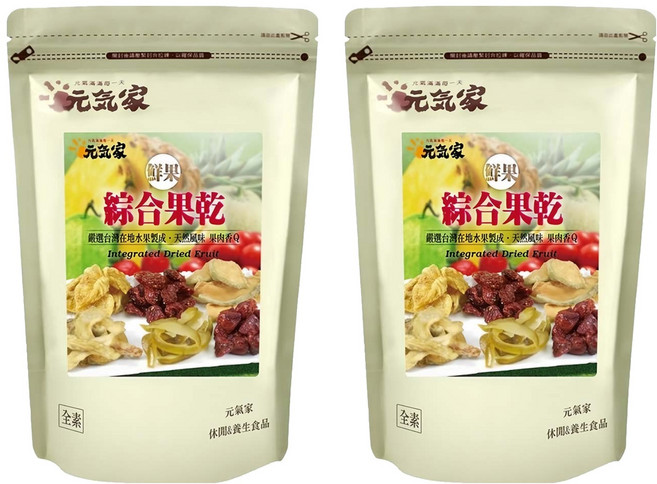 元氣家 綜合果乾, 200g, 2包