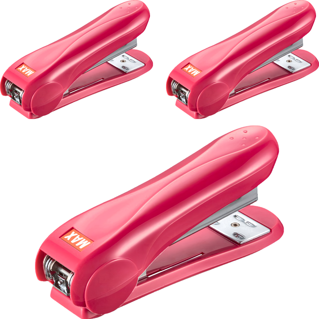 MAX 美克司 新型釘書機 HD-50R, 粉紅色, 3個