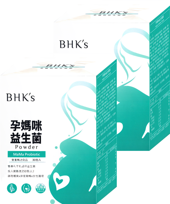 BHK's 孕媽咪益生菌粉 2g, 30包, 2盒