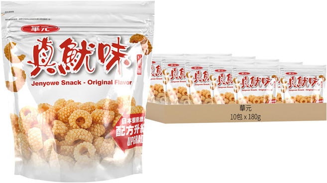 華元 真魷味 紅燒口味, 180g, 10包