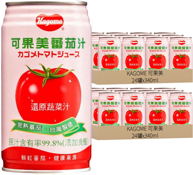KAGOME 可果美 蕃茄汁, 340ml, 48罐