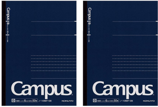 KOKUYO 國譽 Campus 大人筆記本 A5 105BT-DB 50頁, 藍色, 2本