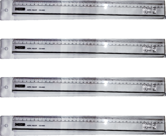 CoX 三燕興業 壓克力直尺 40cm, 壓克力, 4支