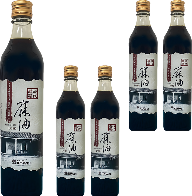 KOWEI 可味 嚴選麻油 520ml 台灣產, 5瓶