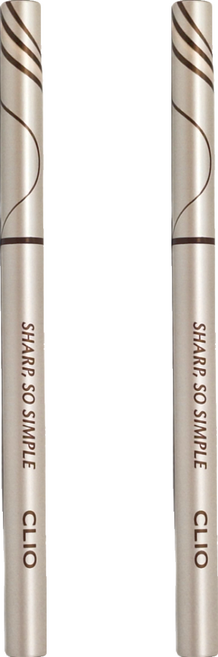CLIO 珂莉奧 超流線防水抗暈眼線膠筆 0.14g, 005 ASH BROWN, 2支