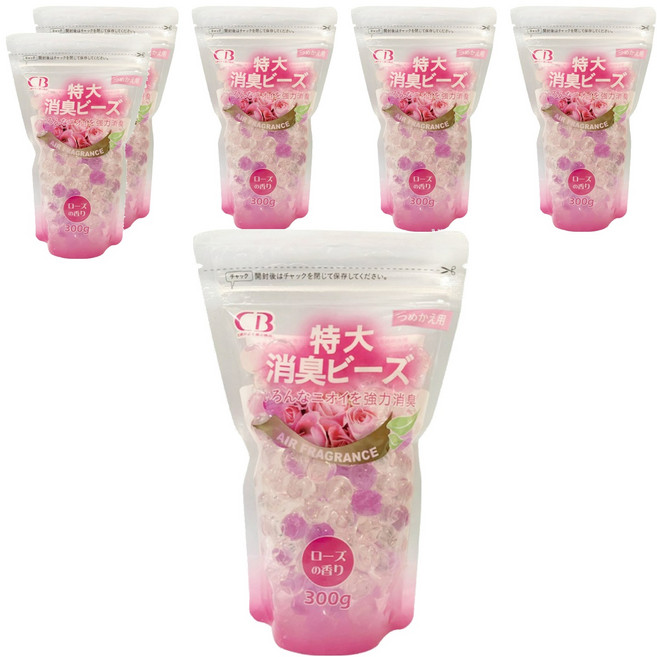 CB 康蓓 特大型消臭珠 玫瑰香補充包, 300g, 6包
