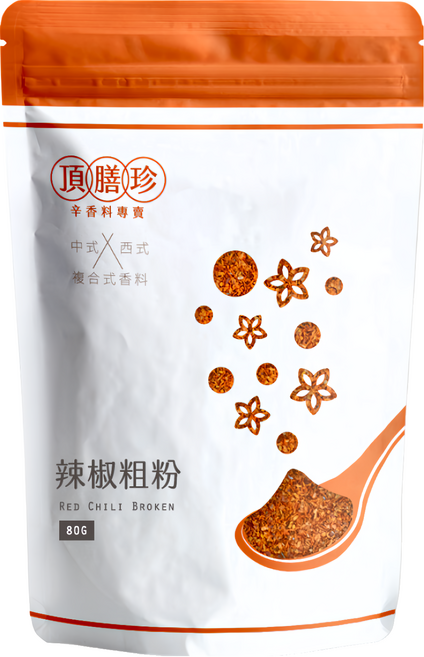 頂膳珍 辣椒粗粉, 1包, 80g